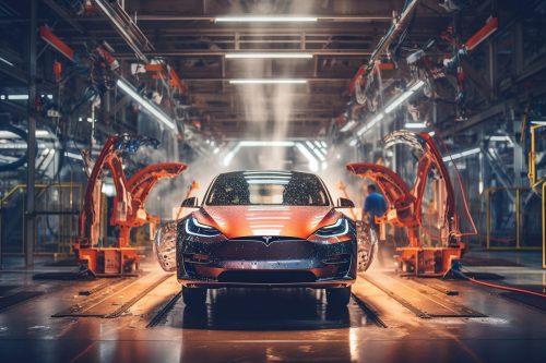 fabrication voitures Tesla usine